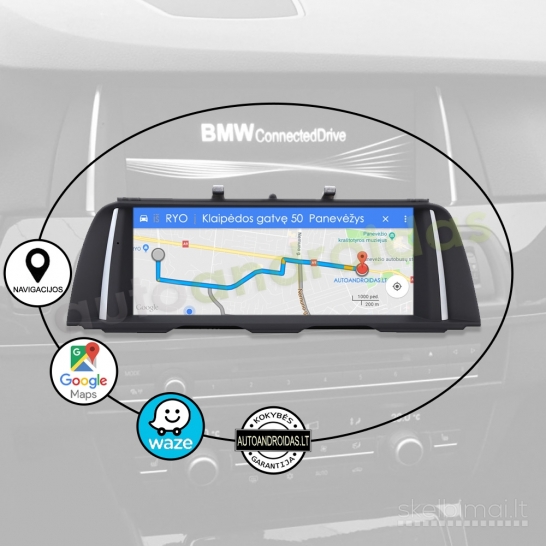 BMW 5 F10 F11 GT F07 2010-17 Android multimedija navigacija