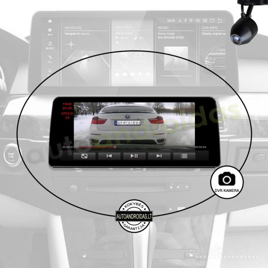 BMW 5 E60 E61 3 E90 E91 2003-12 Android multimedija navigacija 12" colių ekranu