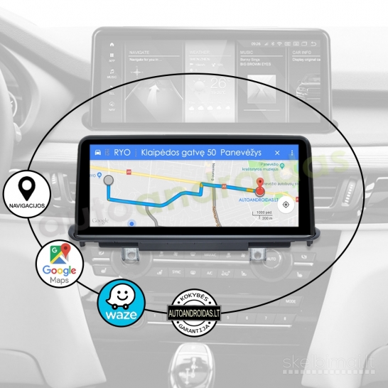 BMW X5 F15 X6 F16 2014-18 Android multimedija navigacija