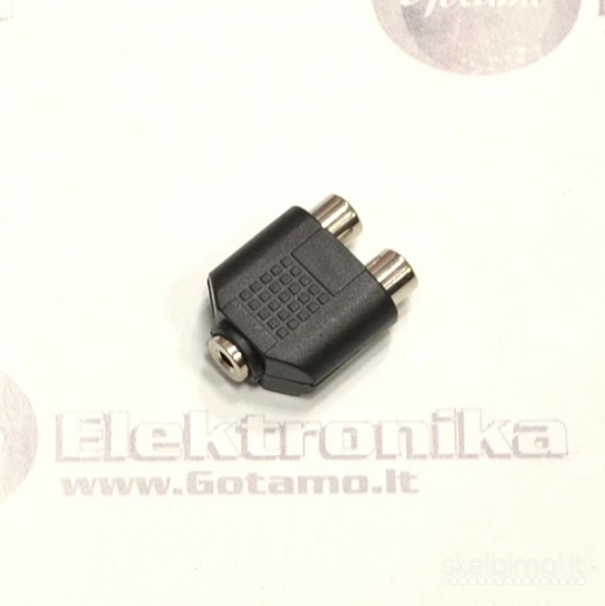 AUX 3.5mm lizdas į 2 RCA lizdus jungtis WWW.GOTAMO.LT