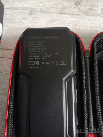 Naujas 3000A užvedėjas būsteris jump start auto powerbank booster paleidėjas