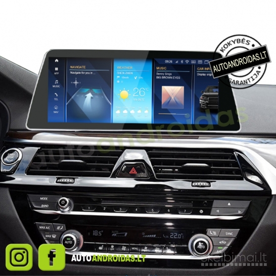 BMW 5 G30 G31 2017-23 Android multimedija navigacija