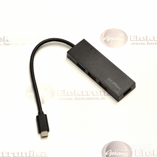 Type-C šakotuvas USB 3.1 1 lizdas ir USB 2.0 3 lizdai ClipTec (USB HUB)