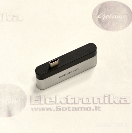 Type-C šakotuvas USB 3.0 1 lizdas ir USB 2.0 2 lizdai Borofone (USB HUB)