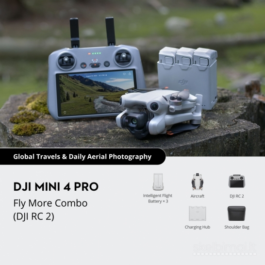 Dji Mini 4 Pro Fly More Combo (Dji RC 2) +Dovana