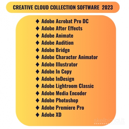 Adobe Creative Cloud 2023 visam gyvenimui