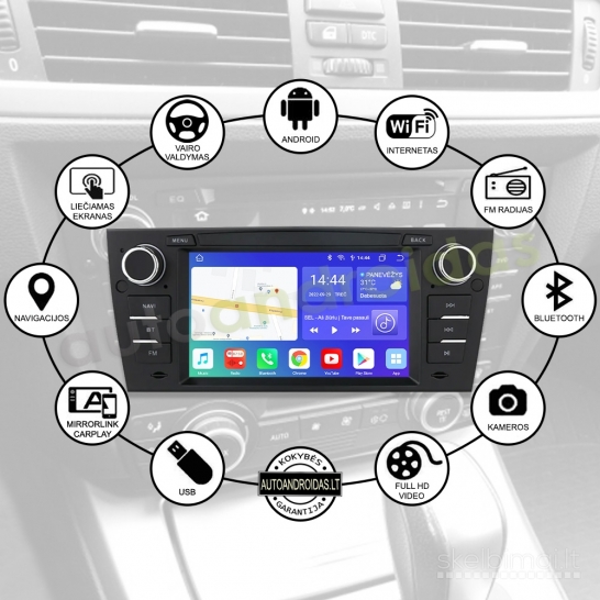 BMW 3 E90 E91 E92 2004-13 Android multimedija automagnetola