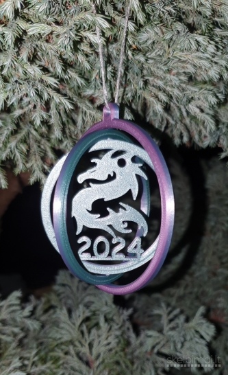 Kalėdiniai žaisliukai Dragon 2024