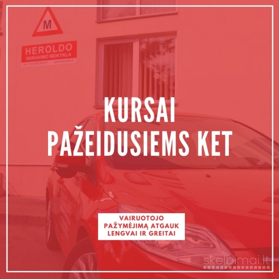 Pažeidusiems KET  kursai Šiauliuose