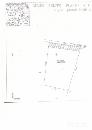 Namų valdos sklypas 0.6499 ha. Vilniaus raj., Riešės sen., Stadališkių k.