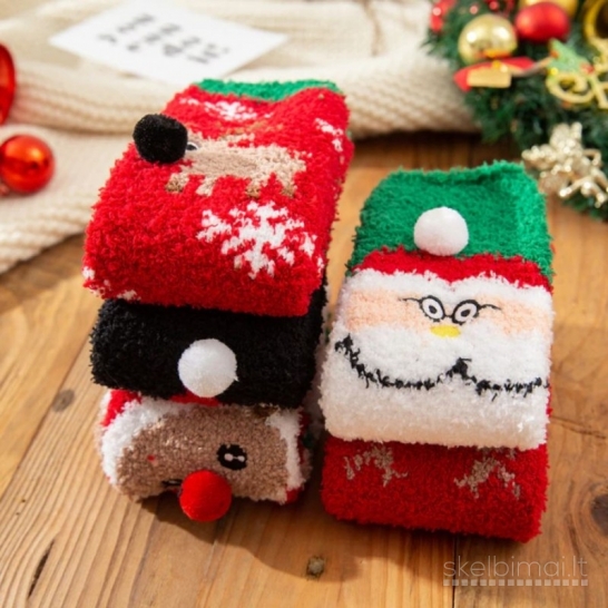Minkštos Kalėdinės kojinės