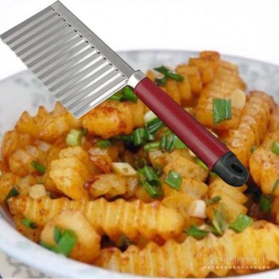 Prancūziškų fri bulvyčių ir kitų daržovių figūrinis peilis