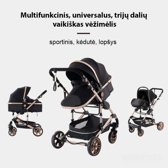 Universalus vežimėlis PeppyPram Cruiser 3in1