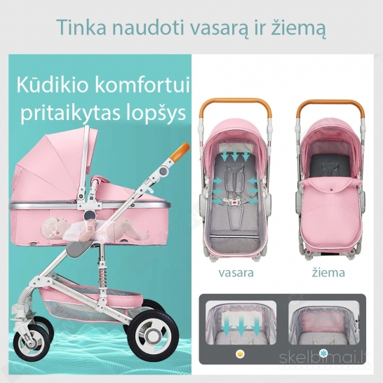 Universalus vežimėlis PeppyPram Cruiser 3in1