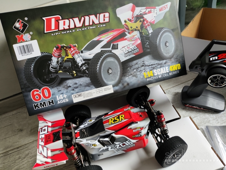 Naujos RC WLToys XKS 144001 Mašinėlės bagiai 60kmh