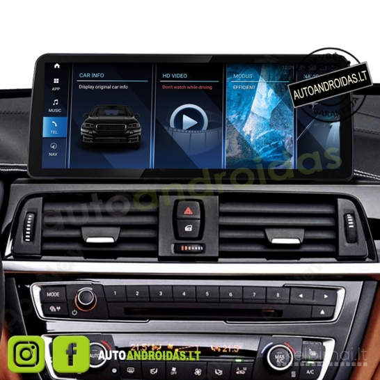 BMW 1 F20 F21 2 F23  Android multimedija navigacija 12 colių ekranu