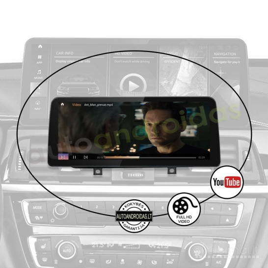 BMW 1 F20 F21 2 F23  Android multimedija navigacija 12 colių ekranu