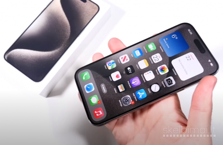 NAUJAS iPhone 15 Pro Max 5G-6.7"COLIŲ-1TB-DEKLAS DOVANU..