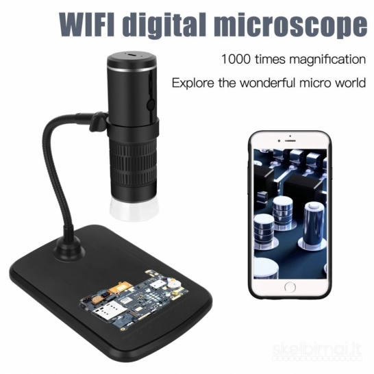 Naujas WiFi mikroskopas didina 1000 kartų
