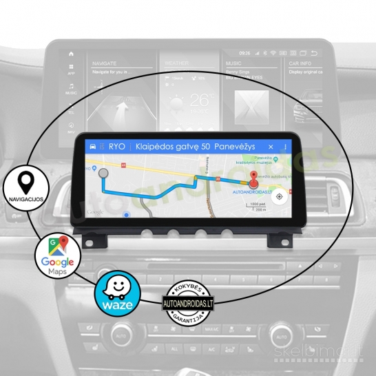 BMW 7 F01 F02 2009-15 Android multimedija navigacija 12 colių ekranu