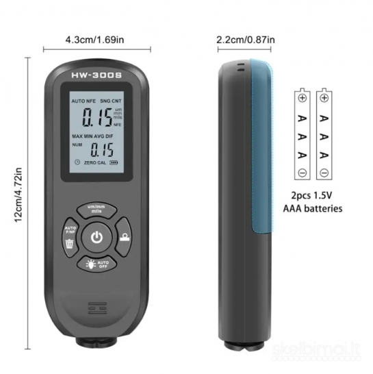 Naujas dažų storio matuoklis Hw-300 S
