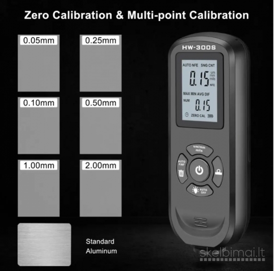 Naujas dažų storio matuoklis Hw-300 S