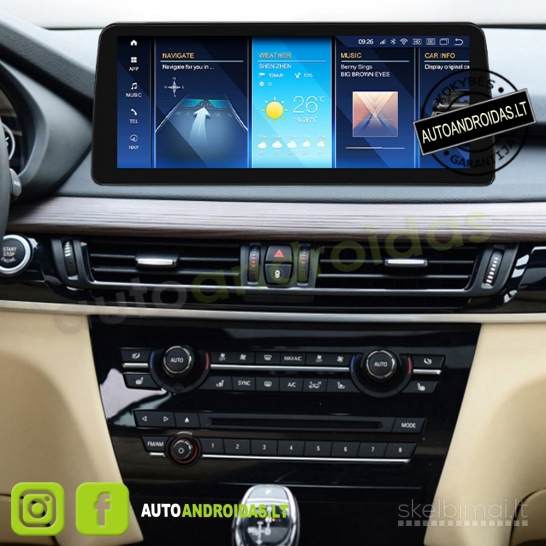 BMW X5 F15 X6 F16 2014-18 Android multimedija navigacija 12 colių ekranu