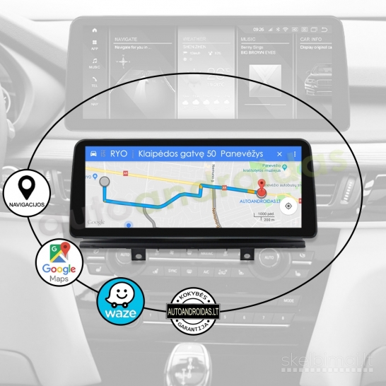 BMW X5 F15 X6 F16 2014-18 Android multimedija navigacija 12 colių ekranu