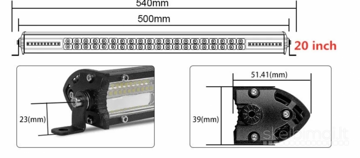 Visiškai nauji Led Baro pajungimo laidai