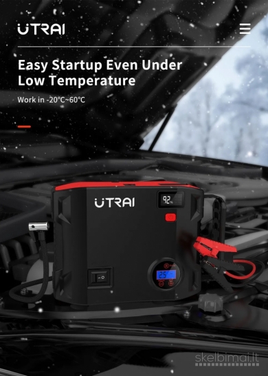 Naujas Utrai Auto užvedėjas kompresorius busteris 2000a powerbank jump starter