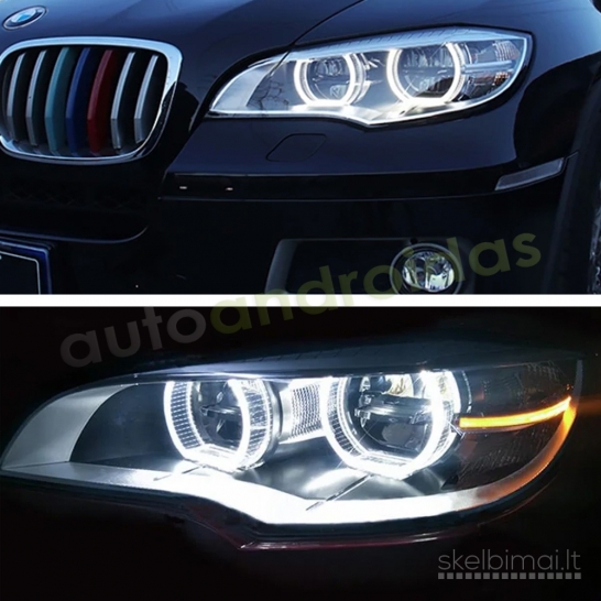 BMW X6 E71 2007-14 Full LED priekiniai žibintai lempos (komplektas)