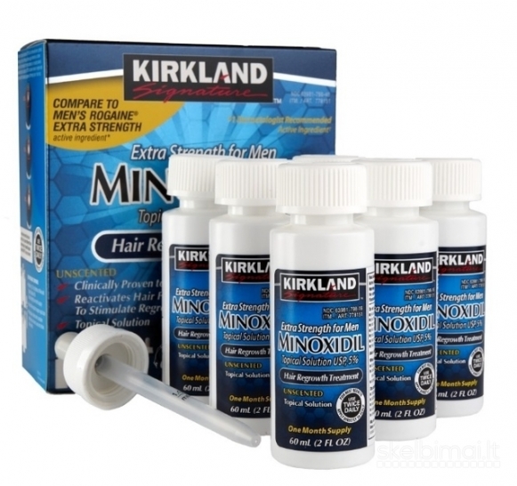 KlRKLAND Minoksidilis 5% TIRPALAS PLAUKŲ AUGIMUI 6 x 60ml