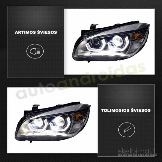 BMW X1 E84 2009-15 Full LED priekiniai žibintai lempos (komplektas)