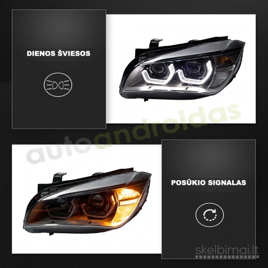 BMW X1 E84 2009-15 Full LED priekiniai žibintai lempos (komplektas)