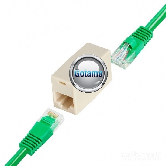 Interneto LAN laido RJ45 lizdas į RJ45 lizdą jungtis (sujungimo stotelė)