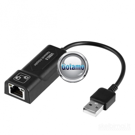 Interneto LAN korta adapteris laidas su USB 2.0 jungtimi WWW.GOTAMO.LT
