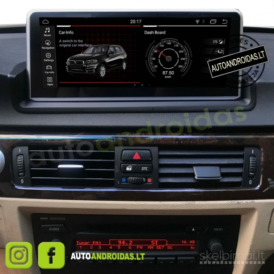 BMW 3 E90, E91 2004-13 Android multimedija navigacija 10 colių ekranu