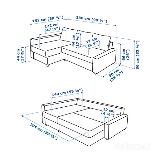 Parduodama Ikea sofa Friheten