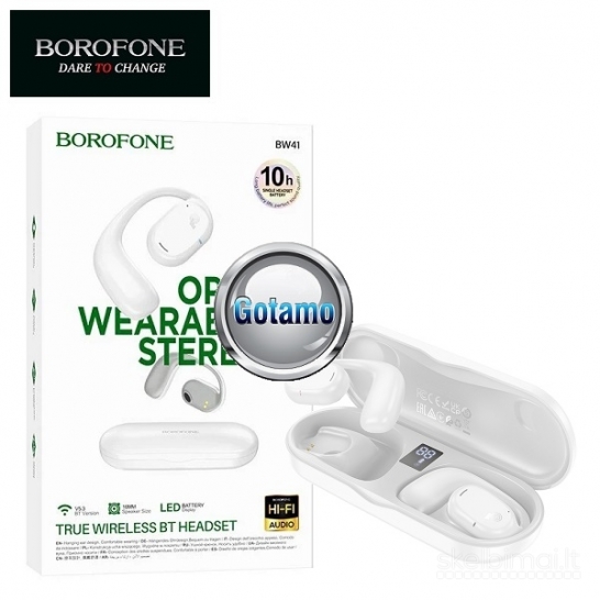 Bluetooth ausinės Borofone In Ear 10h Music WWW.GOTAMO.LT