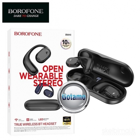 Bluetooth ausinės Borofone In Ear 10h Music WWW.GOTAMO.LT