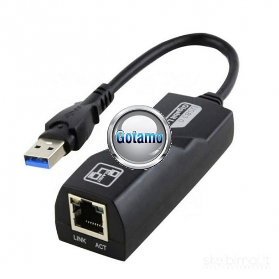 Interneto LAN korta adapteris laidas su USB 3.0 jungtimi WWW.GOTAMO.LT