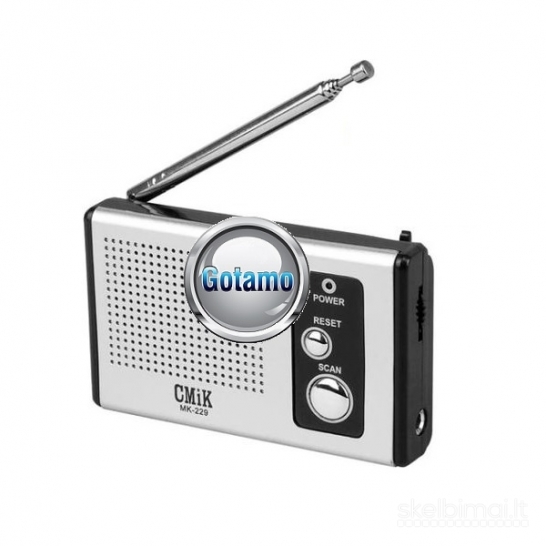 Baterijomis maitinamas radijo imtuvas CMiK Mini WWW.GOTAMO.LT