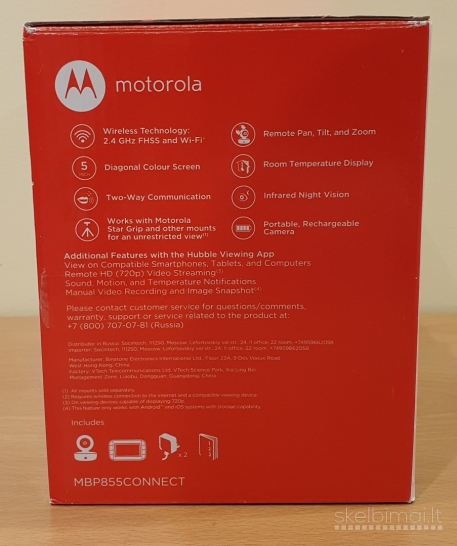 Mobili auklė MOTOROLA MBP855CONNECT