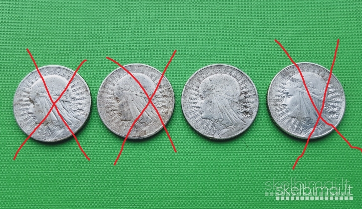 5 zlotu monetos 1933 m. Lenkija