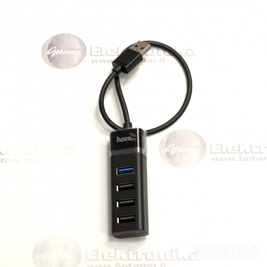 USB šakotuvas USB 3.0 1 lizdas ir USB 2.0 3 lizdai Hoco (USB HUB) WWW.GOTAMO.LT