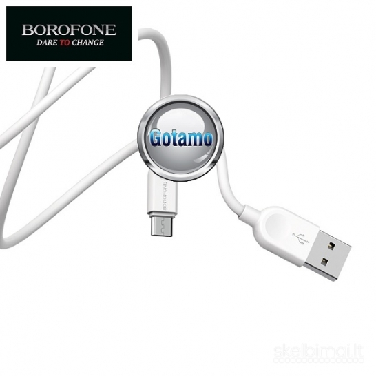 Micro USB laidas 2 metrai Borofone WWW.GOTAMO.LT