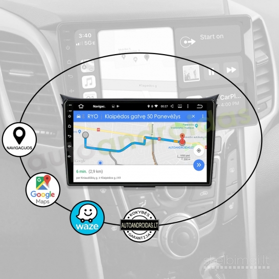 HYUNDAI I30 Android multimedija navigacija automagnetola ekranas