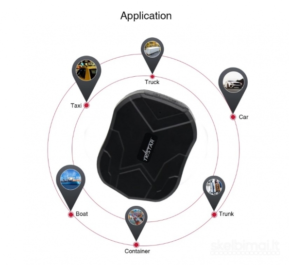 GPS sekimo įrenginys su magnetu ir baterija iki 90