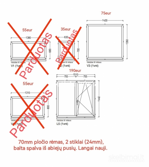 Nauji plastikiniai langai ir jų priedai