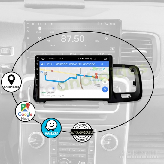VOLVO S60 V60 2008-18 Android multimedija navigacija automagnetola ekranas
